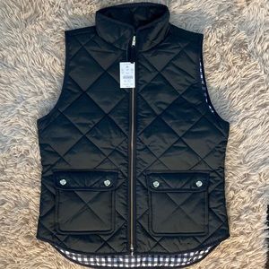 J Crew Black Puffer Vest
